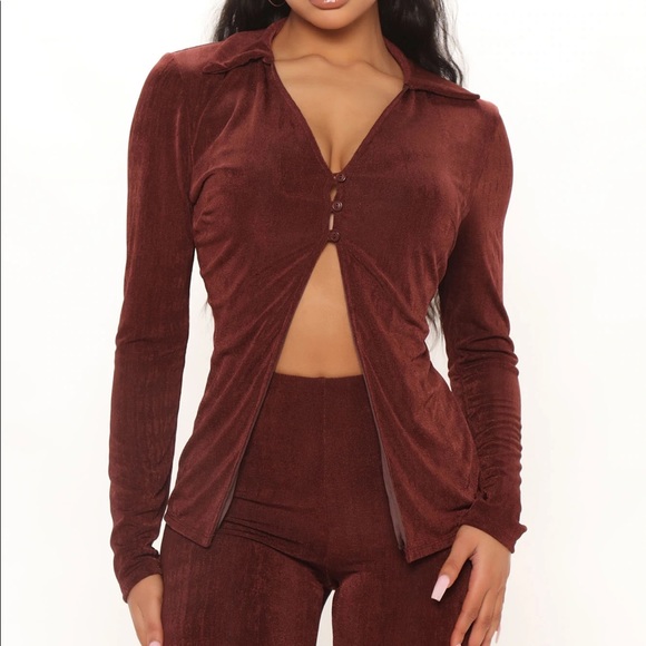 Fashion Nova- Jema Silky pant set - Picture 2 of 4